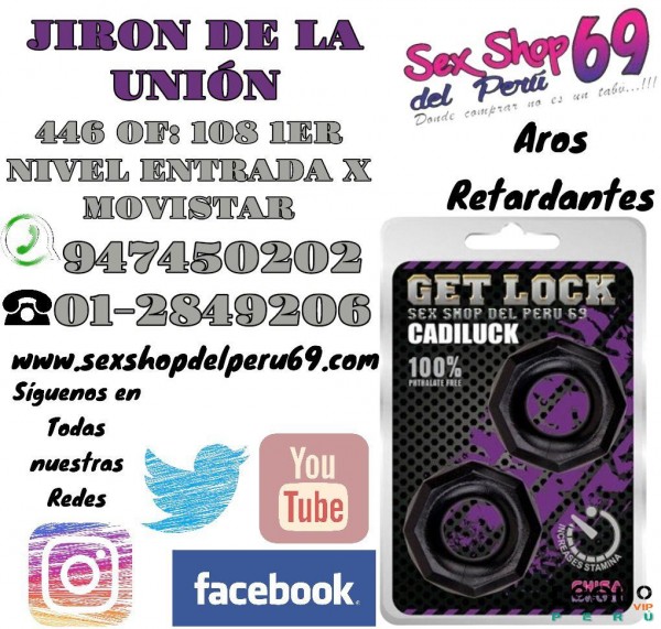 Sex Shop Arequipa: ANILLO GET LOCK_SILICONA_RETARDA Y ENGROSA