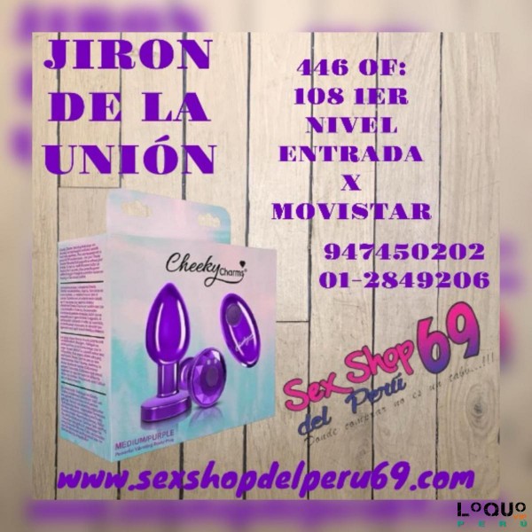 Sex Shop Arequipa: juguetes intimos_placer sin dolor -plug glass purpura