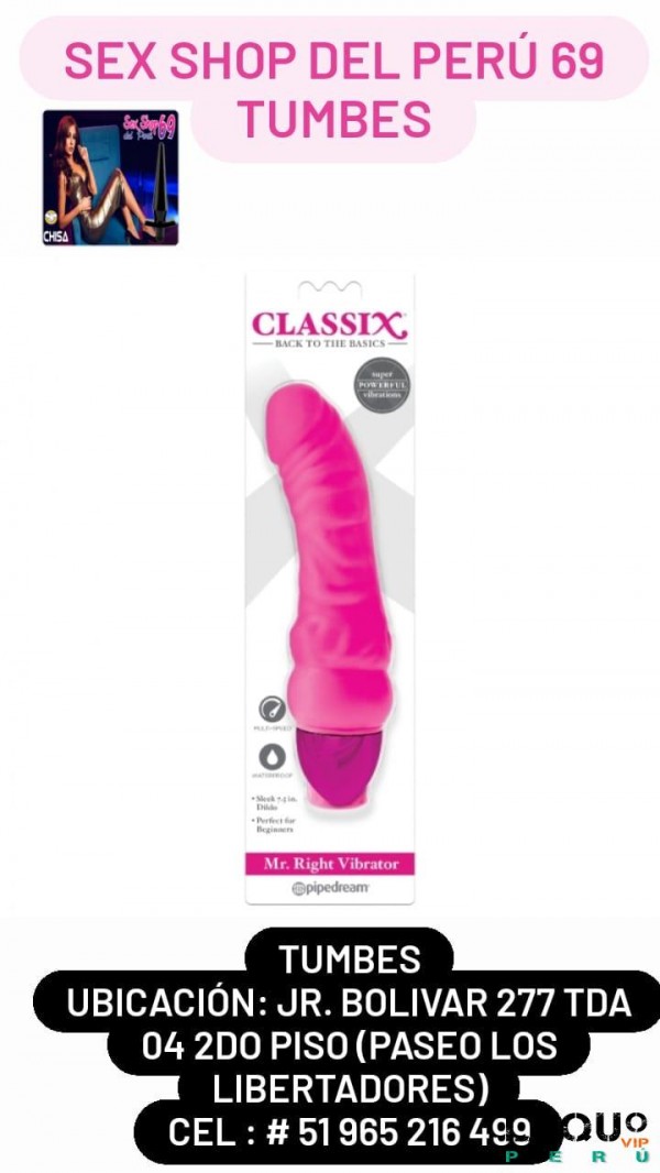 Sex Shop Tumbes: VIBRADOR CLASSIX MR. RIGHT LIGHT PINK