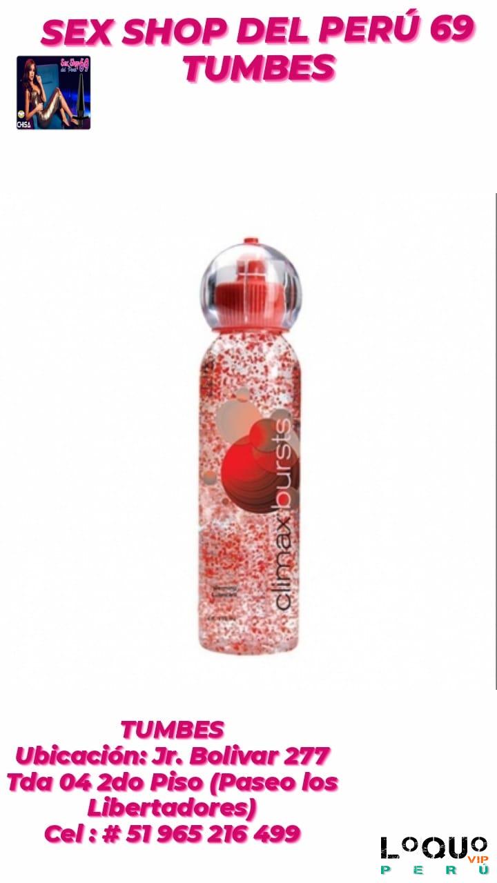 Sex Shop Tumbes: Bursts Rojo Base Agua Vitamina E  Lubricante Efecto Cálido