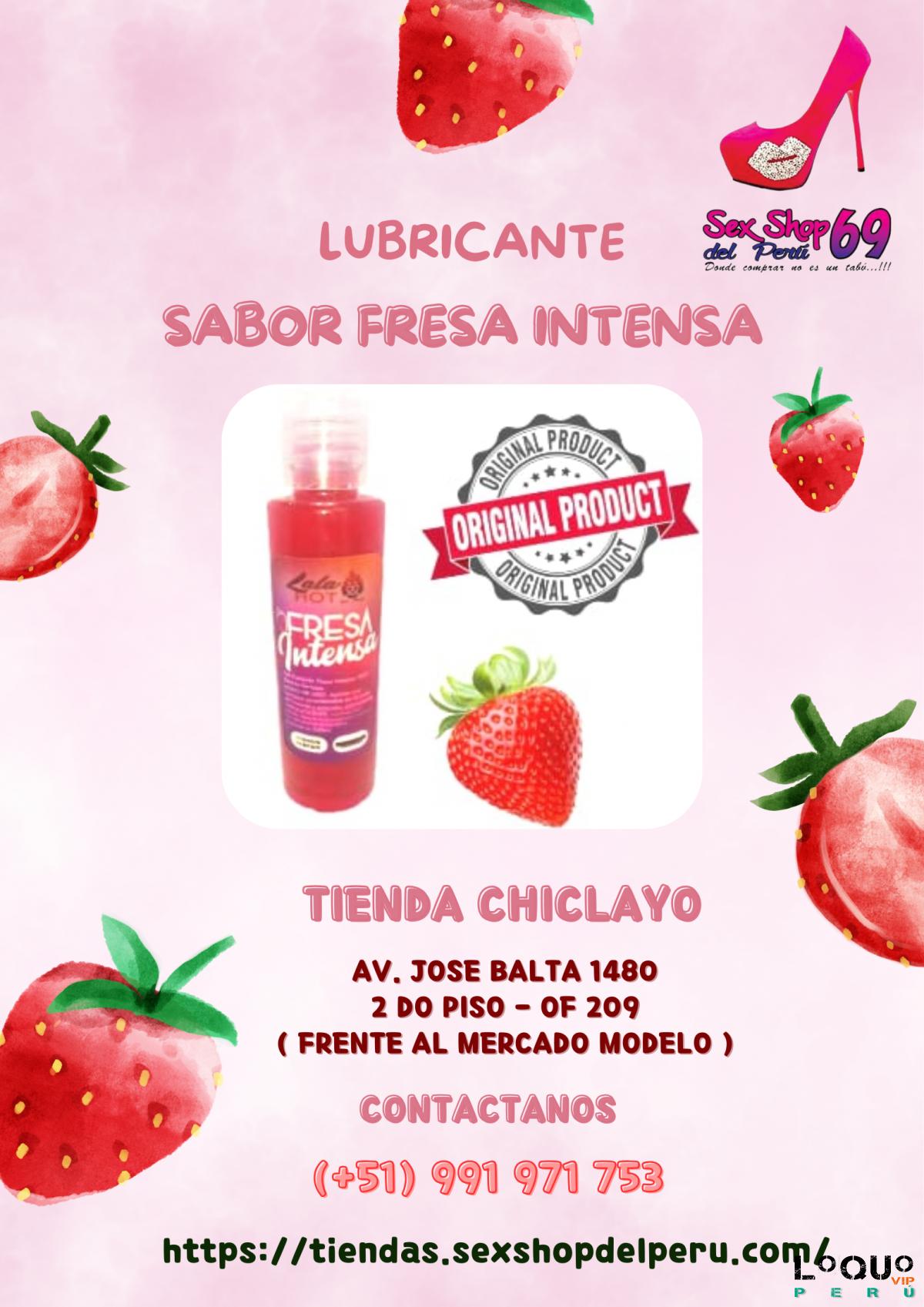 Sex Shop Lambayeque: LUBRICANTEE SABOR FRESA INTENSA