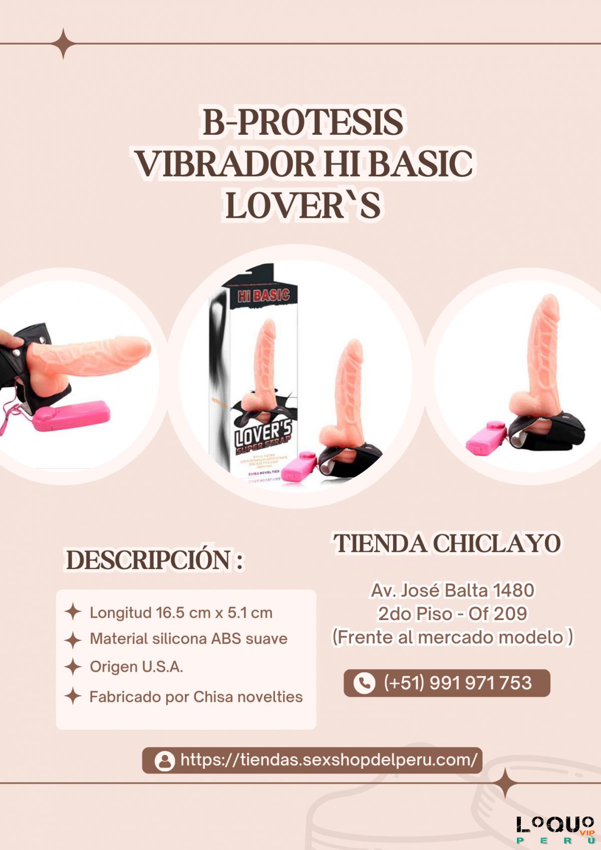 Sex Shop Lambayeque: B-PROTESISS VIBRADORR HI BASIC LOVER‵S