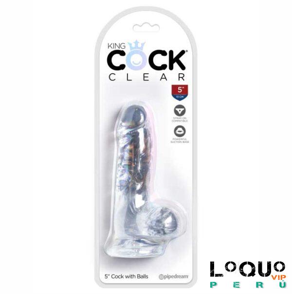 Servicios Virtuales Cusco: B-CONSOLADOR KING COCK CLEAR 5 CON TESTICULO. El