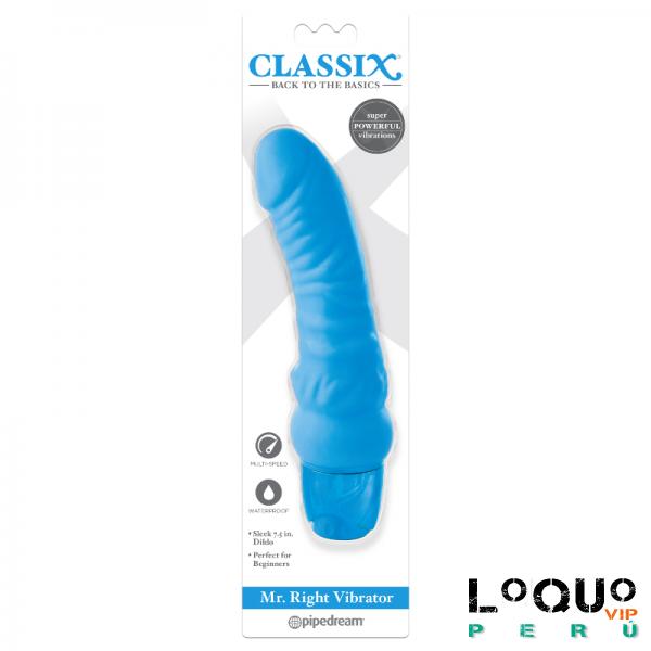 Sex Shop Cusco: VIBRADOR CLASSIX MR. RIGHT LIGHT BLUE. d69 TIENDA CUSCO