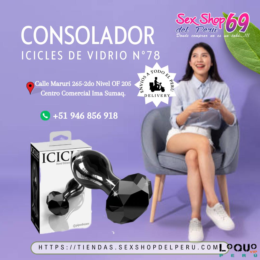 Sex Shop Cusco: CONSOLADOR ICICLES plug anal envios a todo el peru