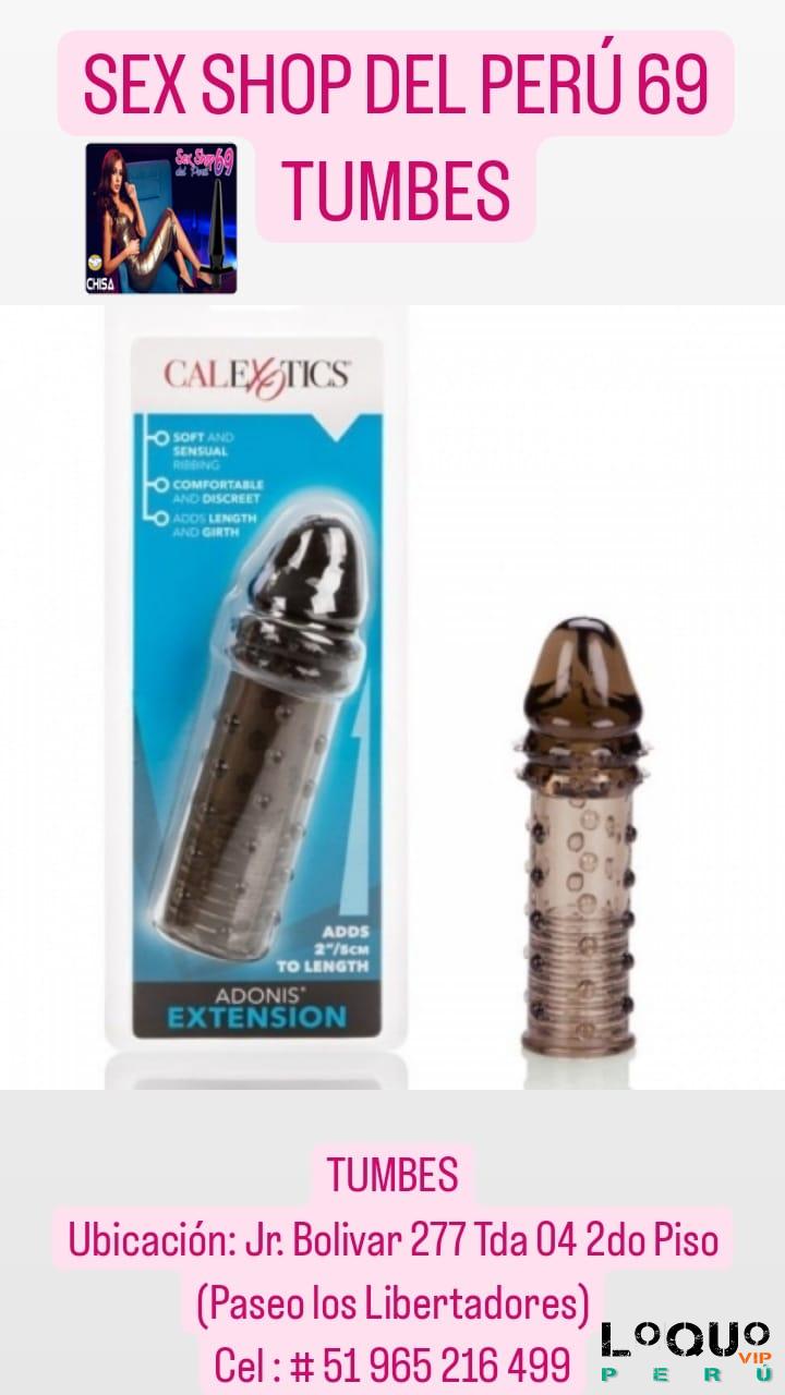 Sex Shop Tumbes: Extensión Pene Textura Incrementar 5cm Engrosar Adonis Extension Negro