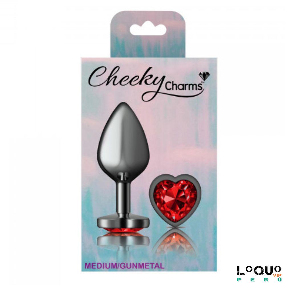 Sex Shop Tumbes: Plug-Corazón-Rojo oscuro-Medio ENVIOS NACIONAL Lima y Provincias