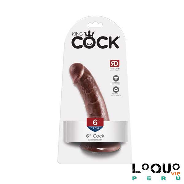 Sex Shop Lima: KING COCK 6 MARRON SUAVE
