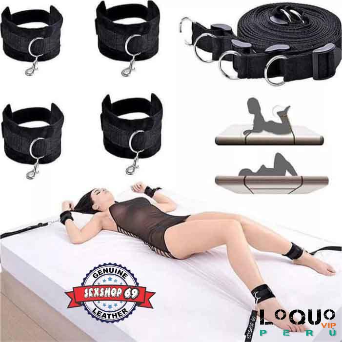 Sex Shop Lima: SET  AMARRES  CAMA NEGRO