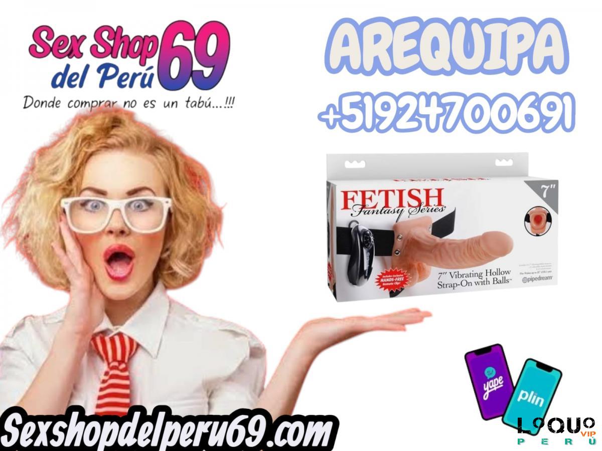 Sex Shop Arequipa: Fantasy Series 7″ Vibrating Hollow Strap-On +51924700691