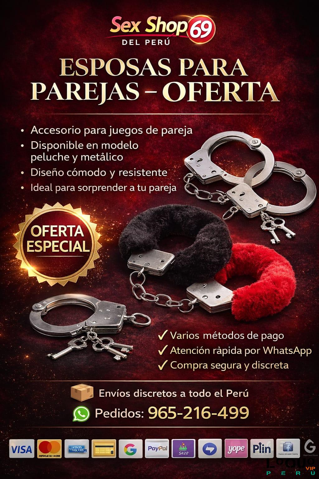 Sex Shop Tumbes: Esposas sexuales accesorios pareja Perú