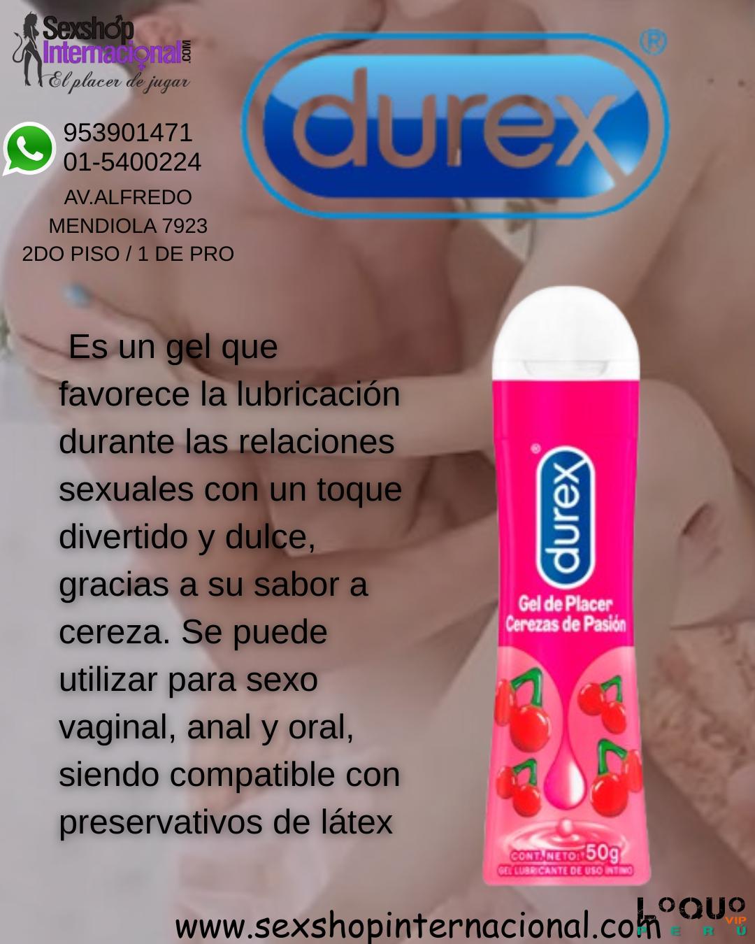 Sex Shop Lima Metropolitana: LUBRICANTE DE PLACER COMESTIBLE DUREX